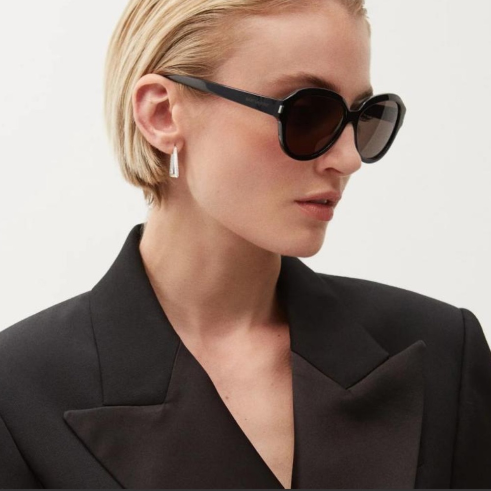 SAINT LAURENT (YSL) ROUND-FRAME ACETATE SUNGLASSES SL400-001 - Picture 2 of 9